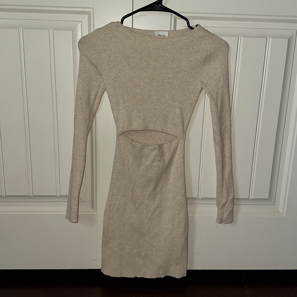 Wilfred Free Cut-Out Knit Longsleeve Mini Dress - Picture 3 of 7